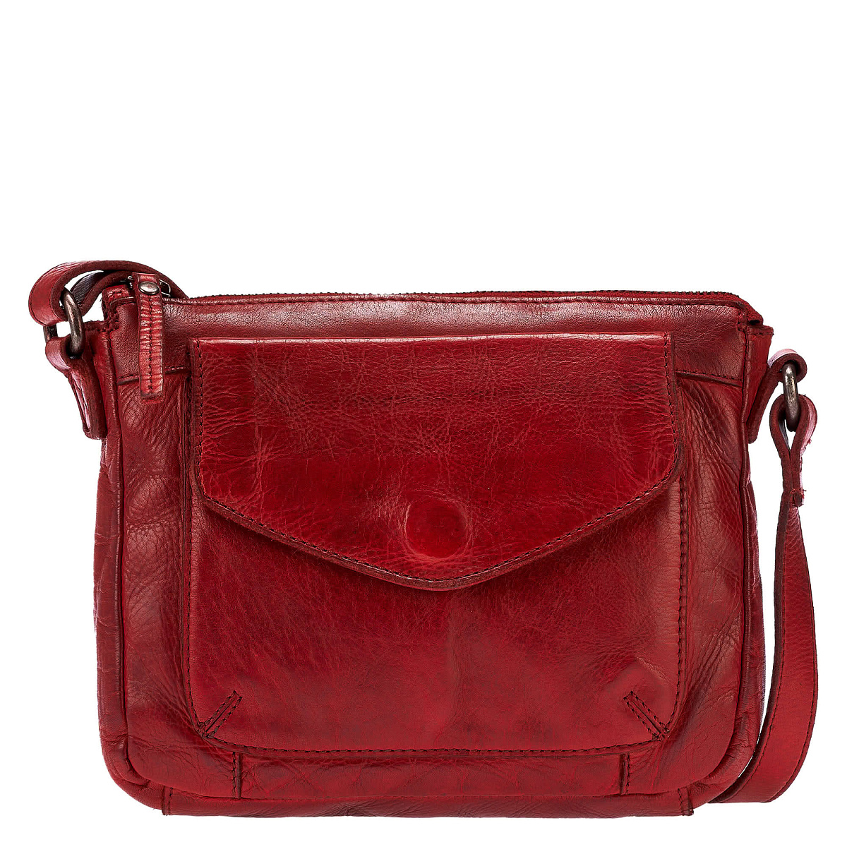 Сумка через плечо Dr.Koffer из натуральной кожи красная