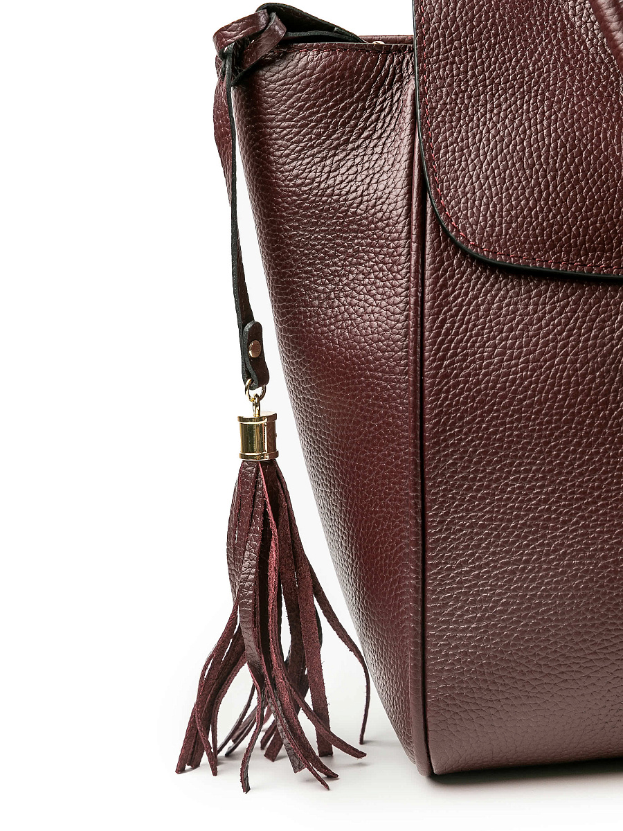 Женская сумка Dr.Koffer из натуральной кожи бордовая