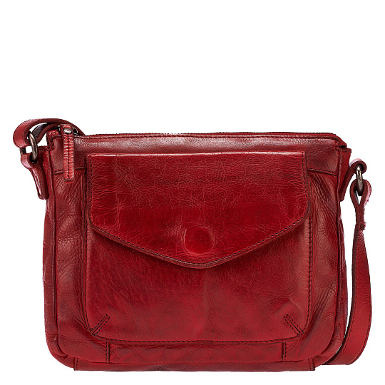 Сумка через плечо Dr.Koffer из натуральной кожи красная