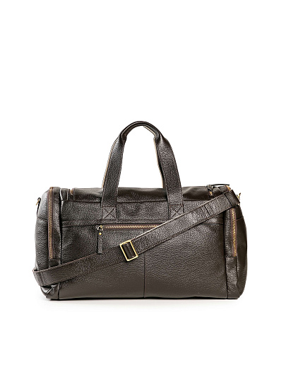 Дорожная сумка Dr. Koffer из натуральной кожи коричневая