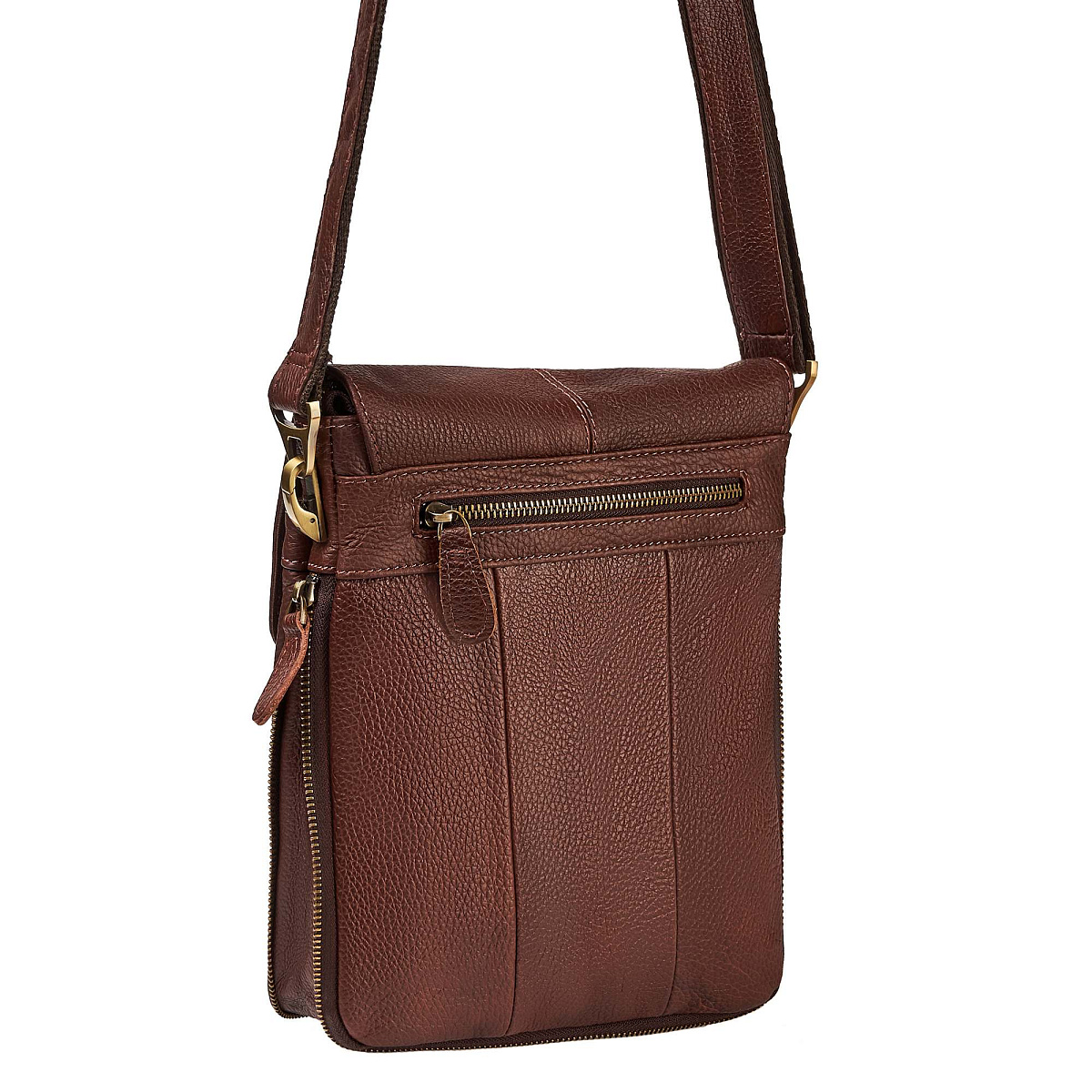 Сумка через плечо Dr.Koffer из натуральной кожи коричневая