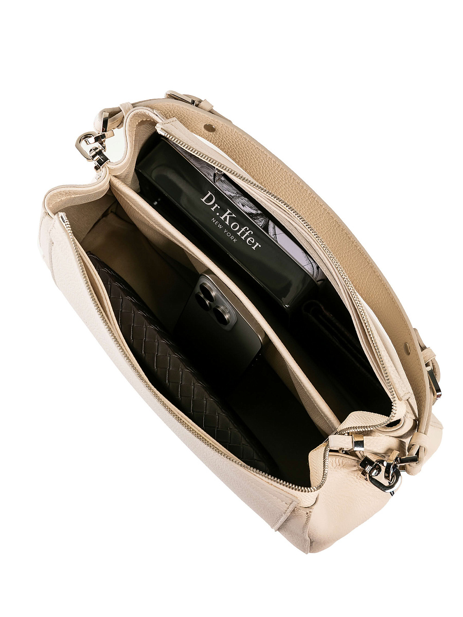 Женская сумка Dr. Koffer из натуральной кожи белая
