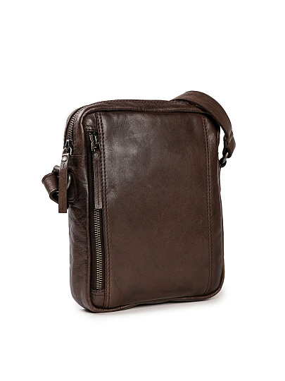 Сумка через плечо Dr.Koffer из натуральной кожи коричневая