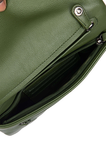 Сумка через плечо Dr.Koffer из натуральной кожи зеленая