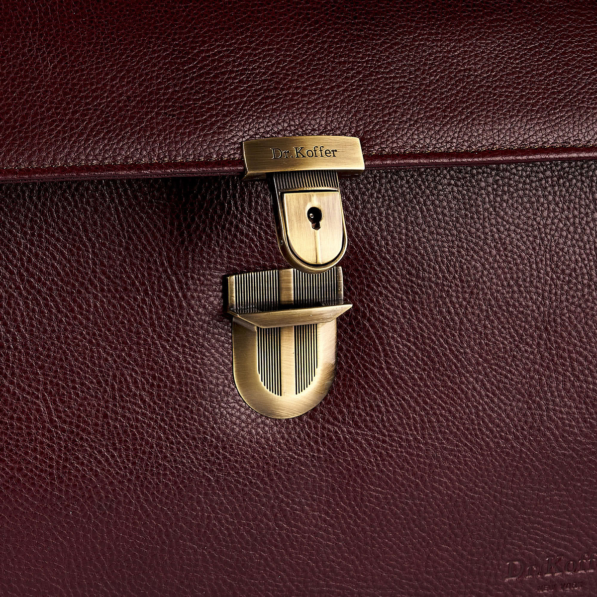 Портфель Dr.Koffer из натуральной кожи темно-коричневый