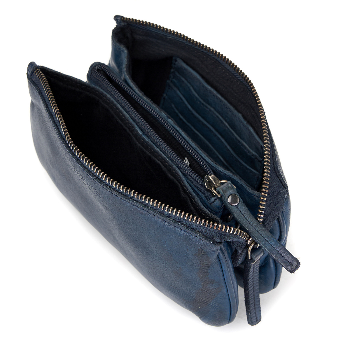 Сумка через плечо Dr.Koffer из натуральной кожи синяя