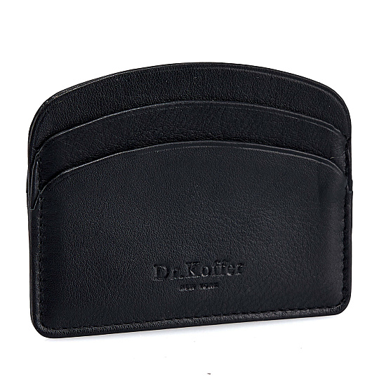Кредитница Dr.Koffer из натуральной кожи черная