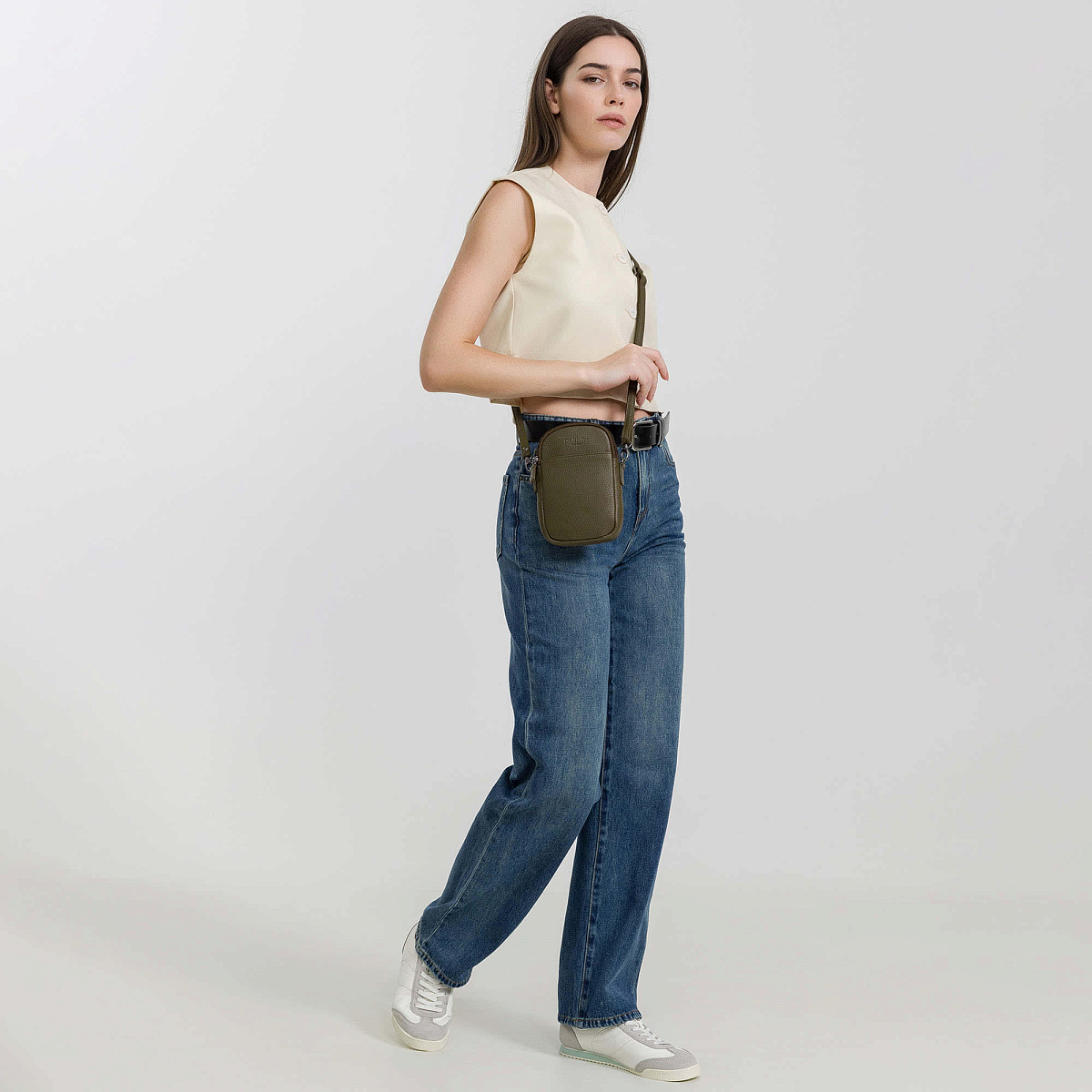 Сумка через плечо Dr.Koffer из натуральной кожи коричневая