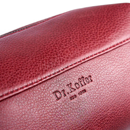 Несессер Dr.Koffer из натуральной кожи бордовый