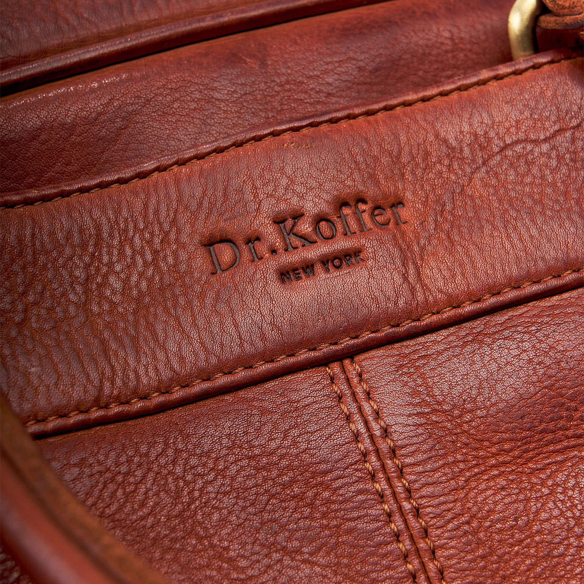 Деловая сумка Dr.Koffer из натуральной кожи коричневая