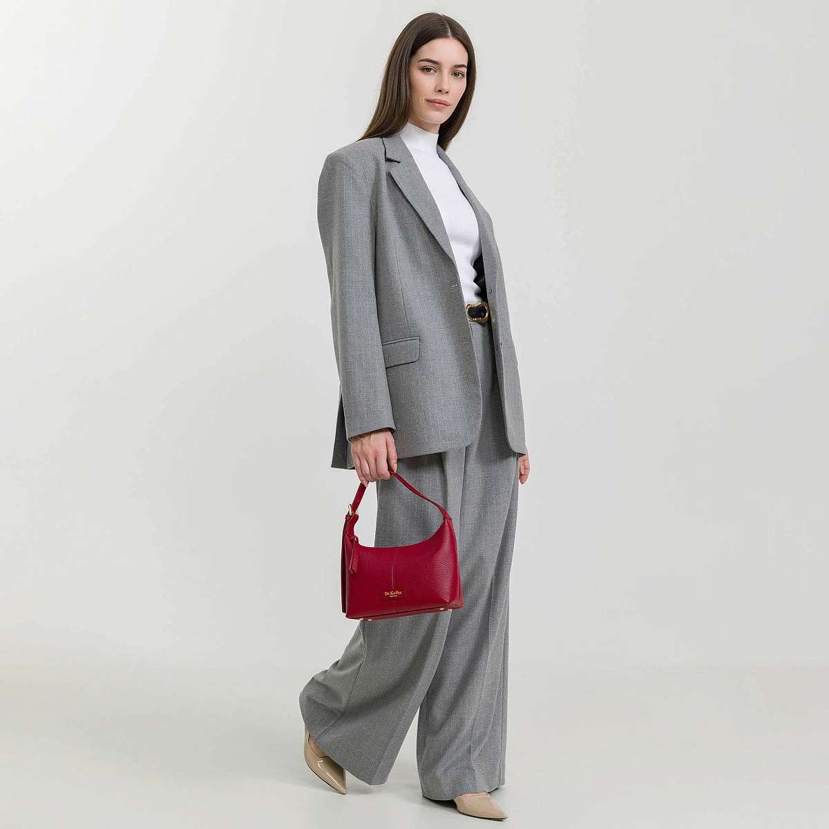 Женская сумка  Dr. Koffer из натуральной кожи красная