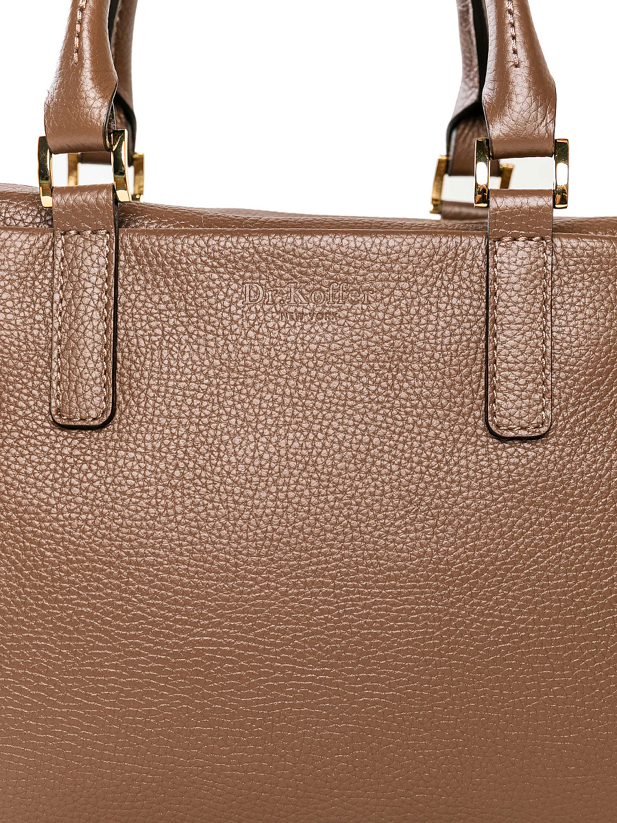 Женская сумка Dr. Koffer из натуральной кожи коричневая
