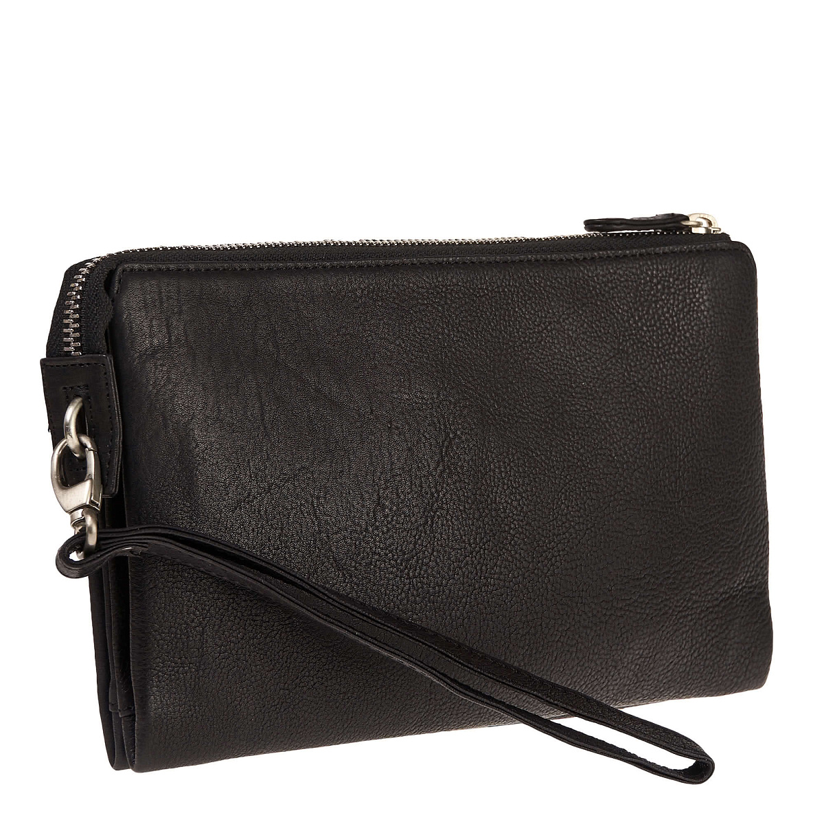 Сумка барсетка из натуральной кожи Dr. Koffer черная