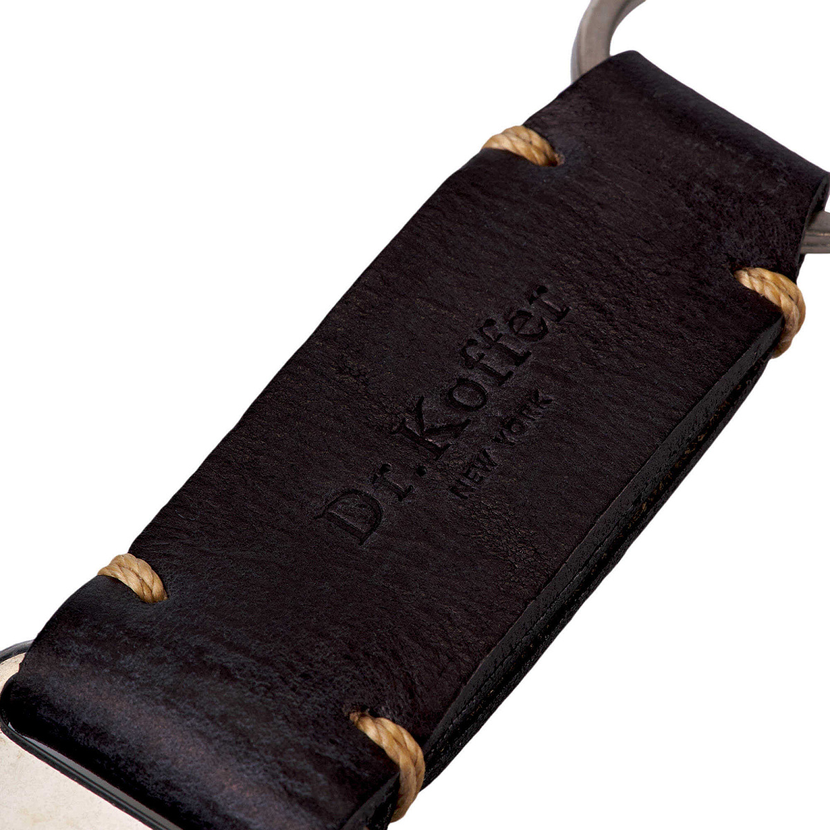 Брелок Dr. Koffer из натуральной кожи черный