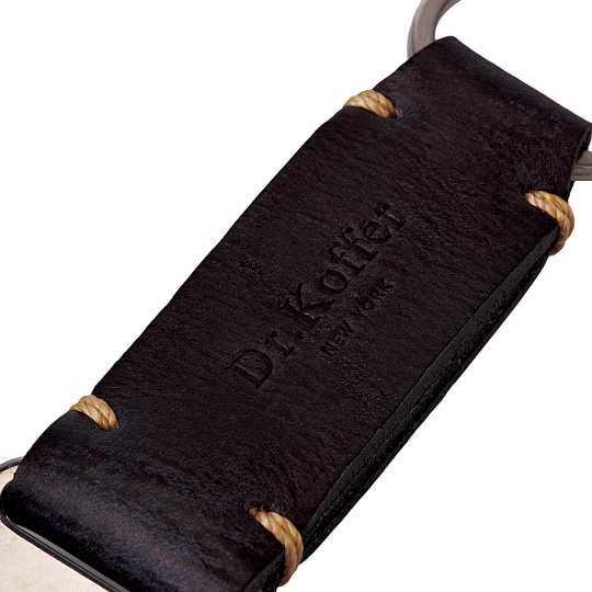 Брелок Dr. Koffer из натуральной кожи черный