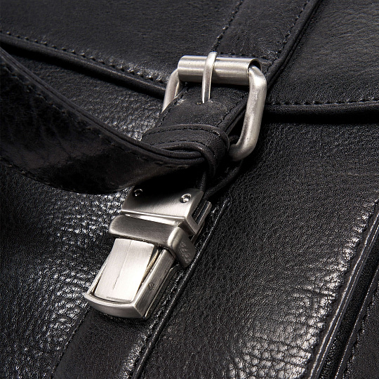 Портфель Dr.Koffer из натуральной кожи черный