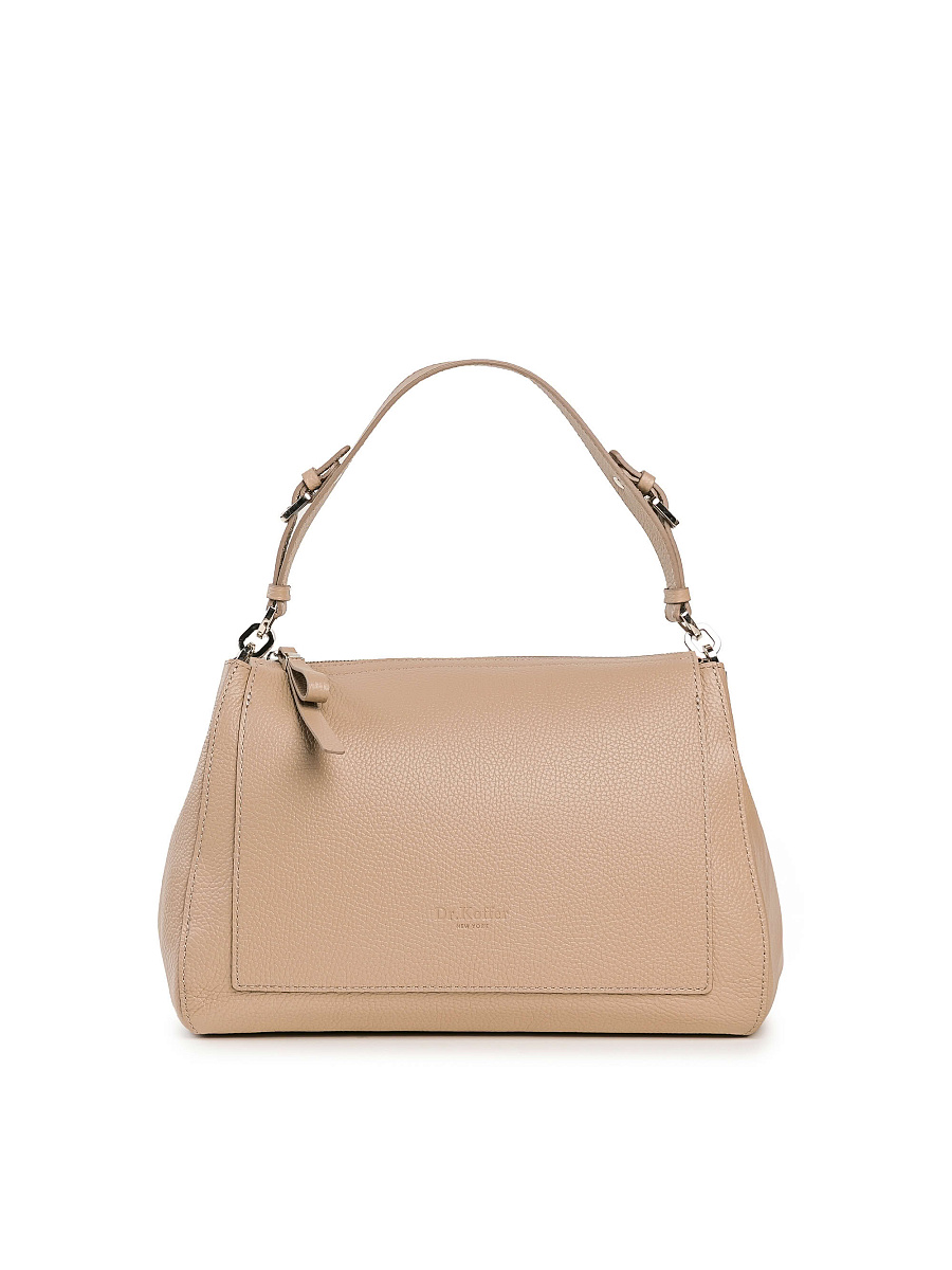 Женская сумка Dr. Koffer из натуральной кожи бежевая