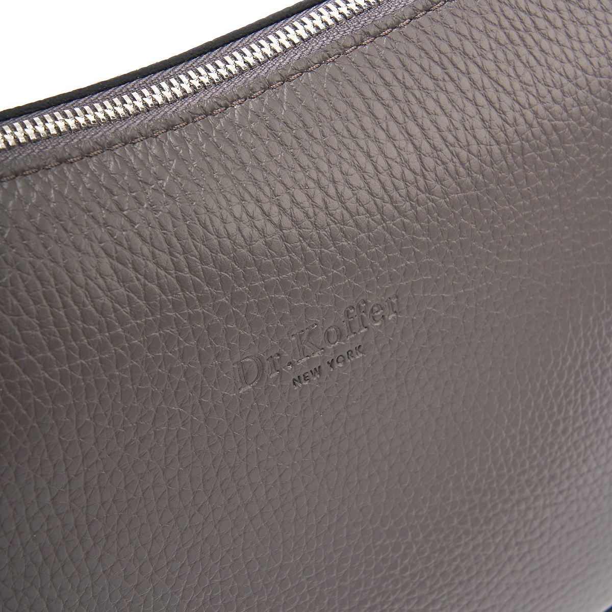 Женская сумка Dr. Koffer из натуральной кожи серая