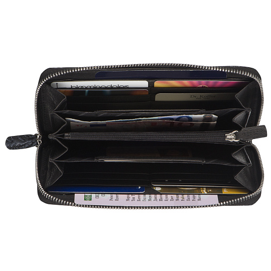 Портмоне Dr.Koffer из натуральной кожи черное