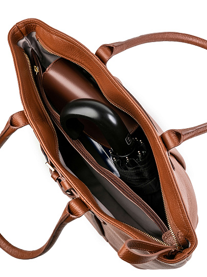 Женская сумка Dr.Koffer из натуральной кожи коричневая