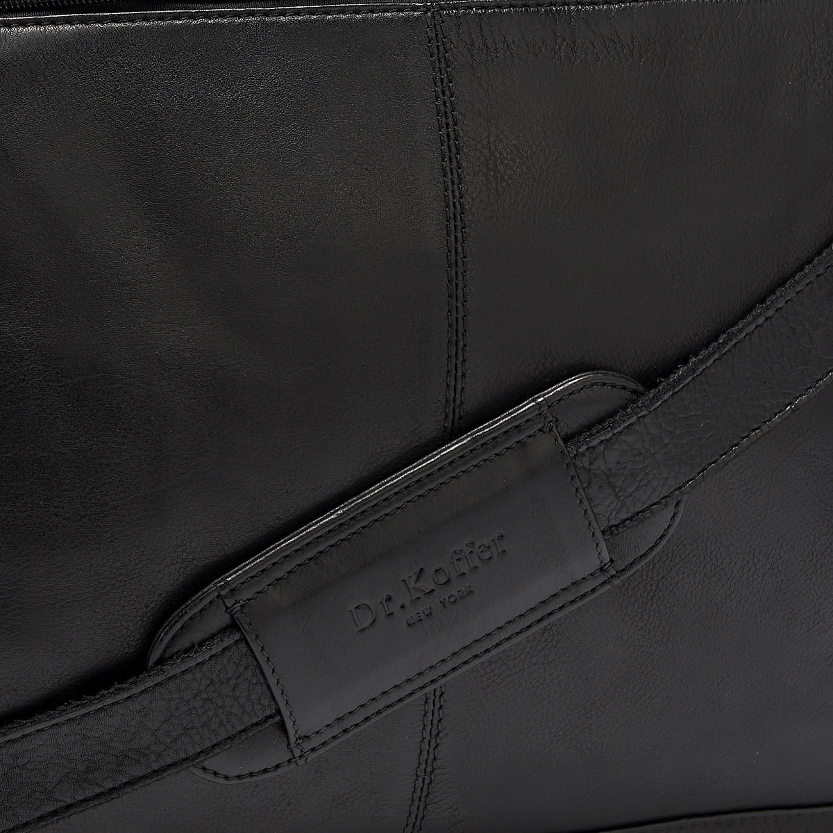 Деловая сумка Dr.Koffer из натуральной кожи черная