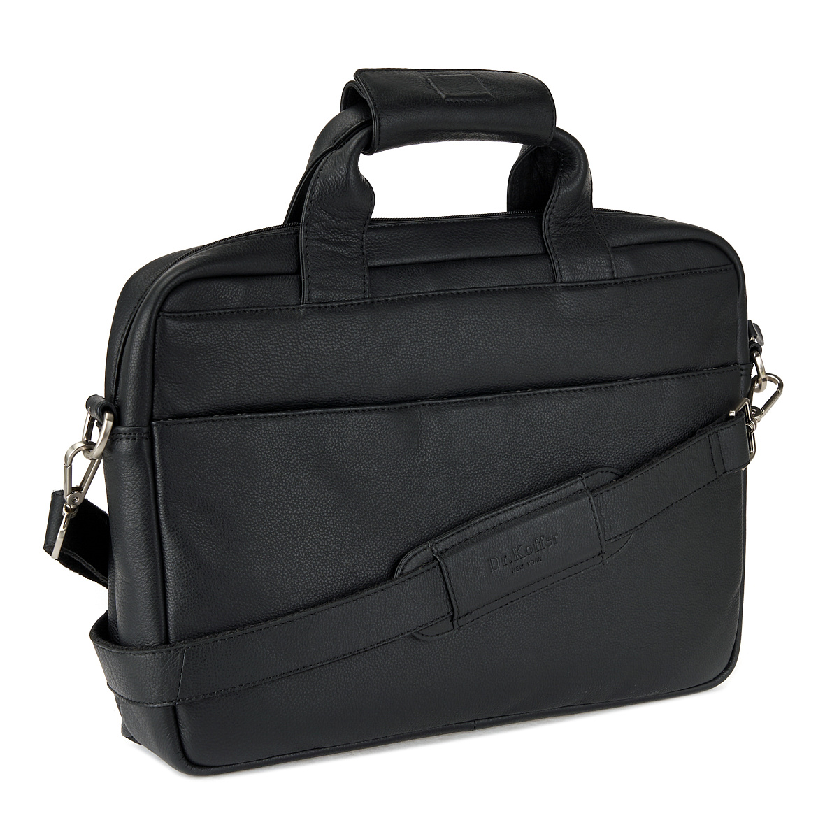 Деловая сумка Dr.Koffer из натуральной кожи черная