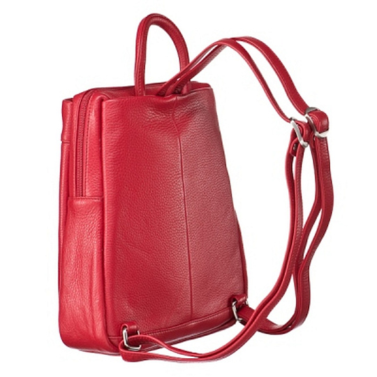 Женская кожаная сумка-рюкзак с ручкой-петелькой и двумя наружными карманами Dr.Koffer B402383-01-12