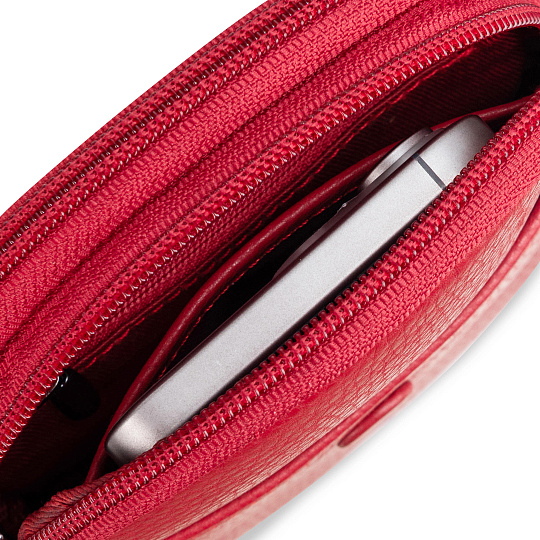 Сумка через плечо Dr.Koffer из натуральной кожи красная