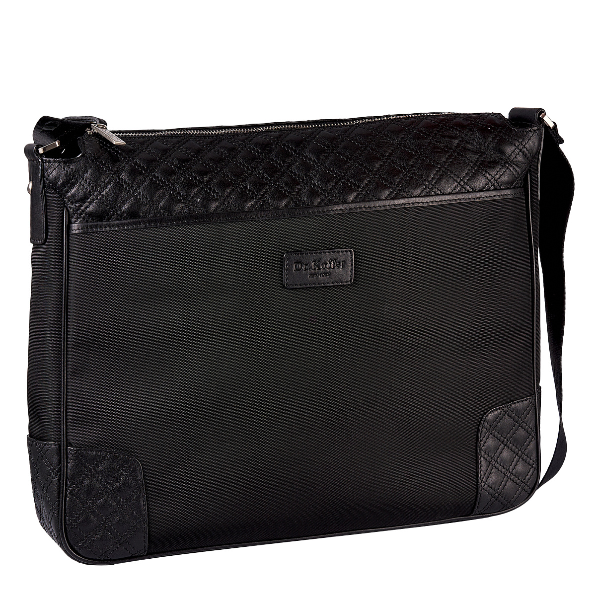 Сумка через плечо Dr.Koffer из натуральной кожи черная