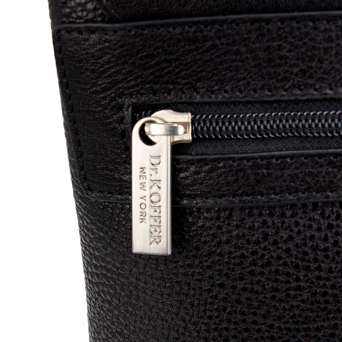 Портфель Dr.Koffer из натуральной кожи черный