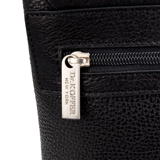 Портфель Dr.Koffer из натуральной кожи черный