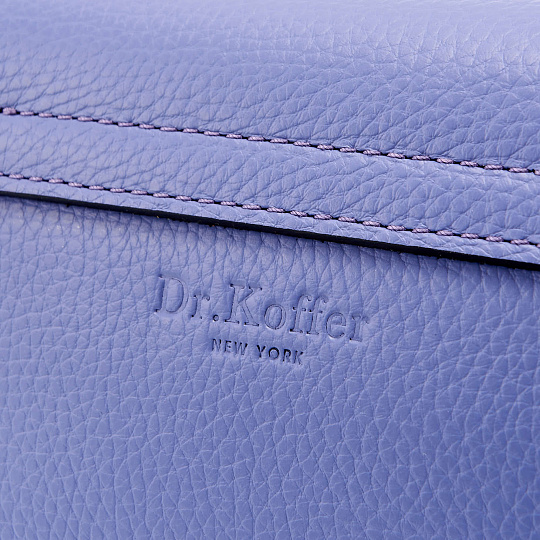 Женская сумка Dr. Koffer из натуральной кожи голубая