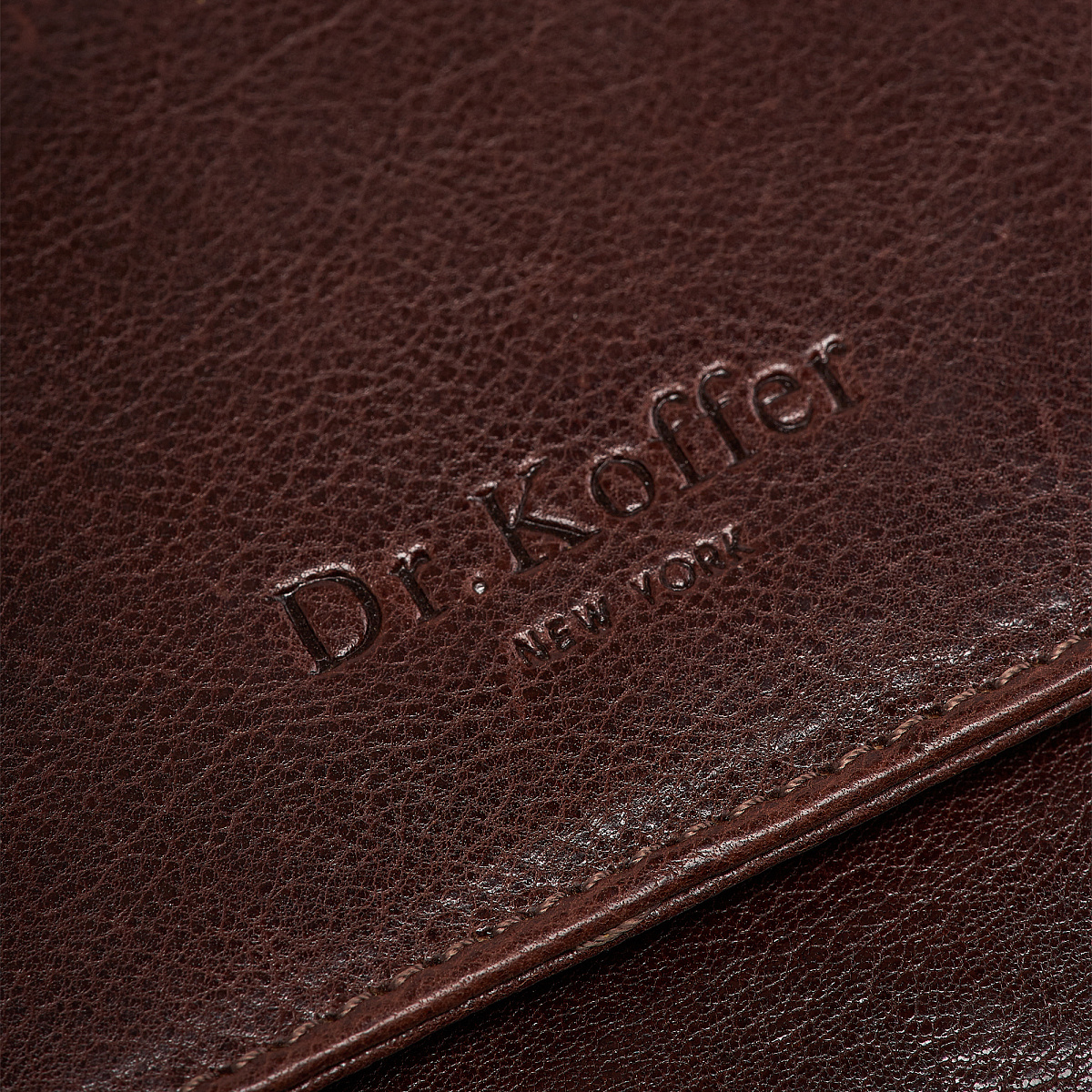 Сумка барсетка из натуральной кожи Dr. Koffer коричневая