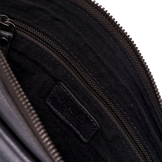 Сумка через плечо Dr.Koffer из натуральной кожи серая