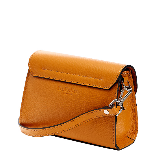 Женская сумка Dr. Koffer из натуральной кожи оранжевая