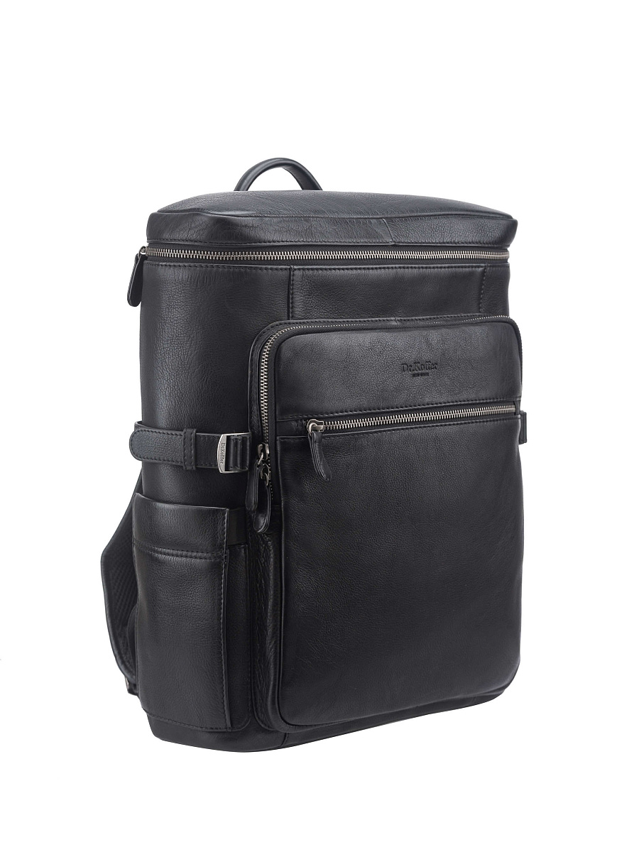 Рюкзак Dr. Koffer из натуральной кожи черный