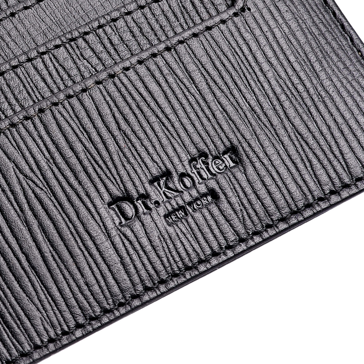 Кредитница Dr.Koffer из натуральной кожи черная