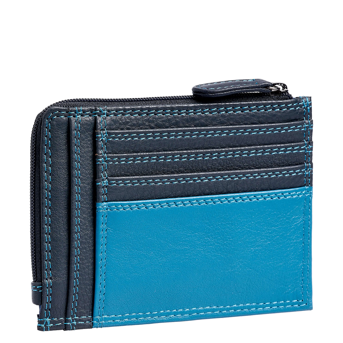 Кредитница Dr.Koffer из натуральной кожи бирюзовая