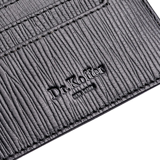 Кредитница Dr.Koffer из натуральной кожи черная