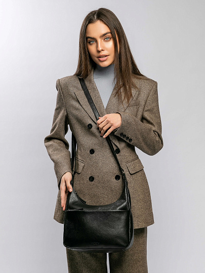 Женская сумка Dr.Koffer из натуральной кожи черная