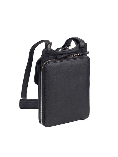 Сумка через плечо Dr.Koffer из натуральной кожи черная