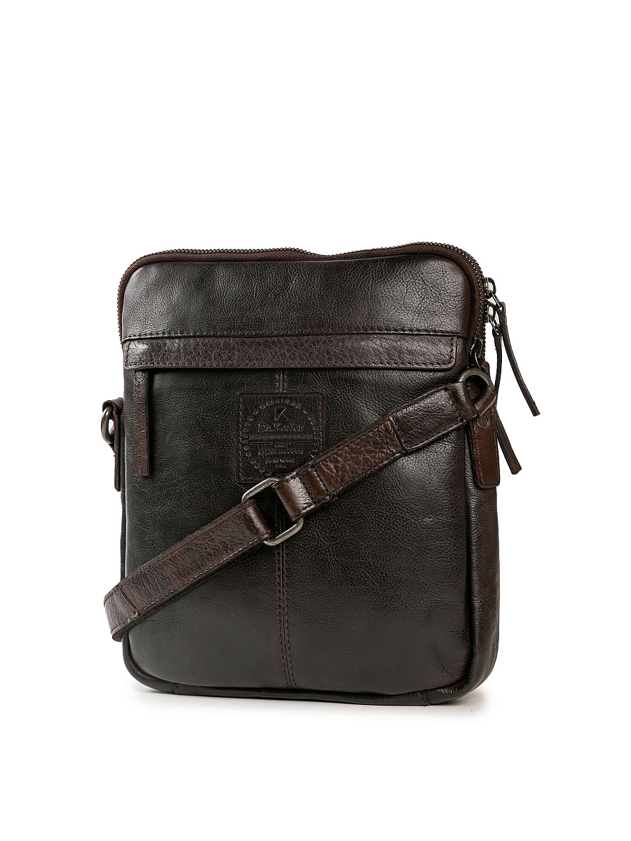 Сумка через плечо Dr.Koffer из натуральной кожи коричневая