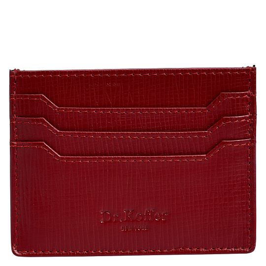 Кредитница Dr.Koffer из натуральной кожи красная