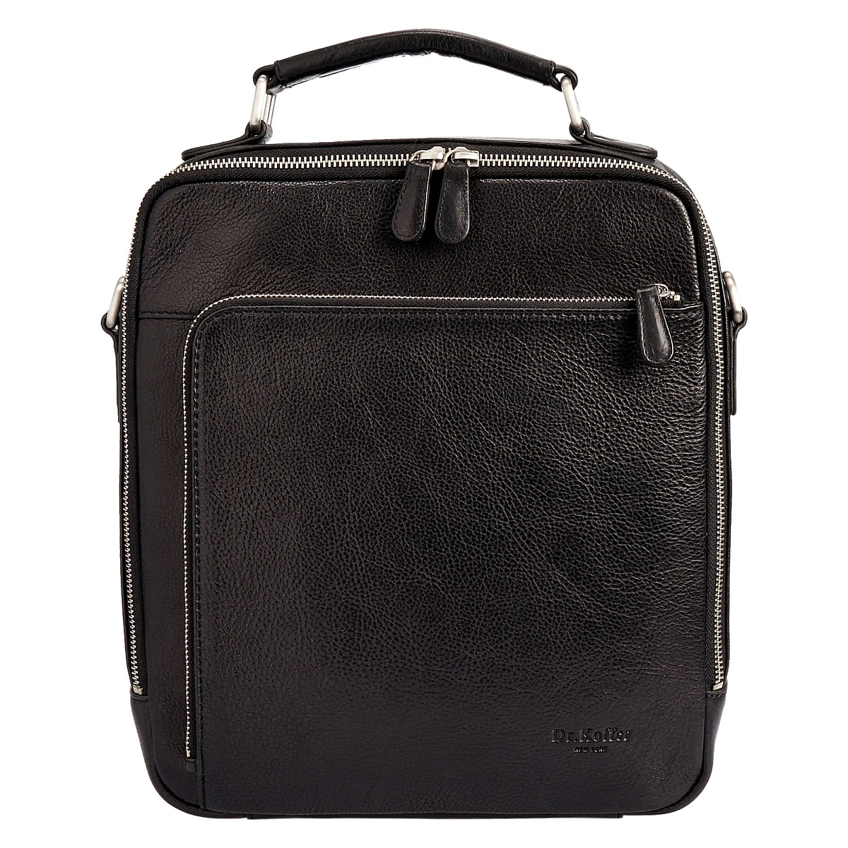 Сумка через плечо Dr.Koffer из натуральной кожи черная