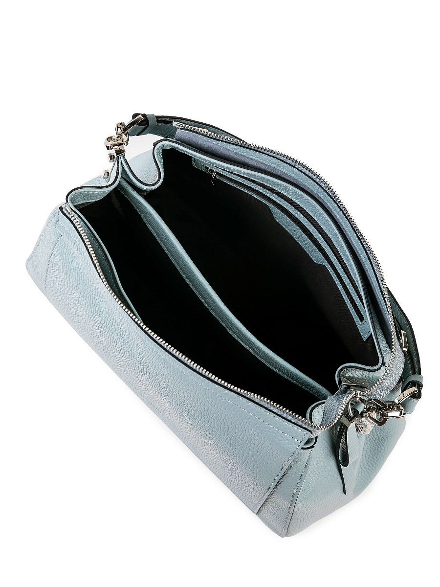 Женская сумка Dr. Koffer из натуральной кожи голубая