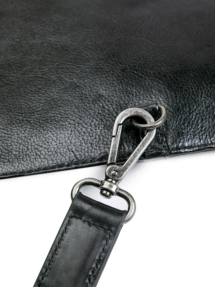 Сумка через плечо Dr.Koffer из натуральной кожи черная