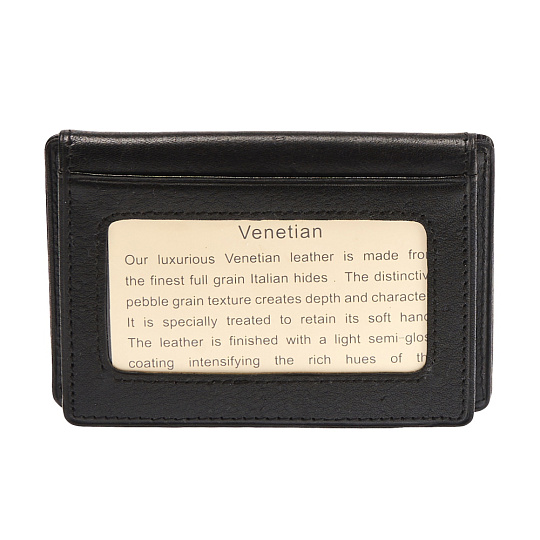 Визитница Dr.Koffer из натуральной кожи черная