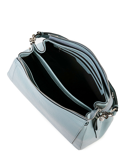 Женская сумка Dr. Koffer из натуральной кожи голубая