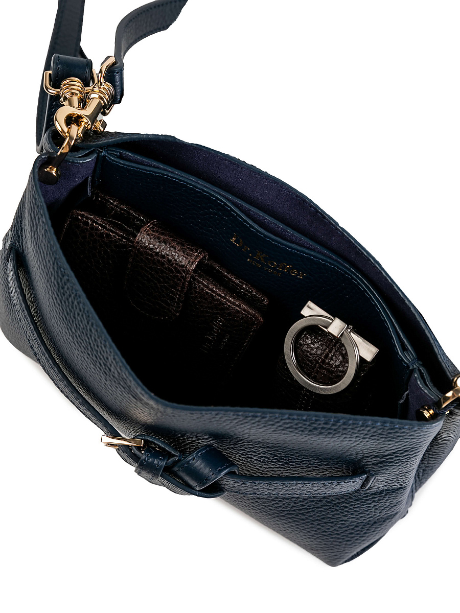 Женская сумка Dr.Koffer из натуральной кожи темно-фиолетовая