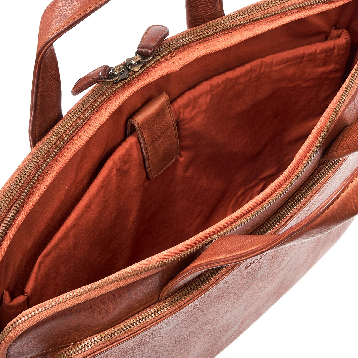 Деловая сумка Dr.Koffer из натуральной кожи коричневая